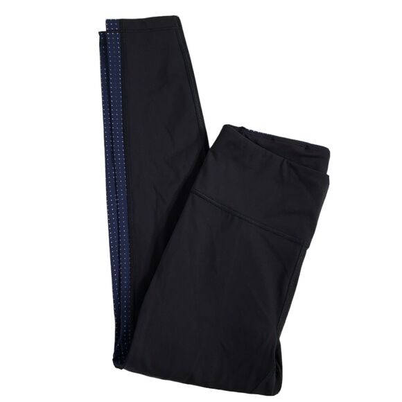 Athleta Womens Tights Small Ultimate Stash Pocket Colorblock Laser Cut 7/8 Blue - Picture 4 of 12